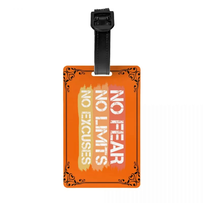 Vintage No Fear No Limits No Excuses Luggage Tag for Travel Suitcase Privacy Cover Name ID Card
Vintage No Fear No Limits No Excuses Luggage Tag for Travel Suitcase Privacy Cover Name ID Card