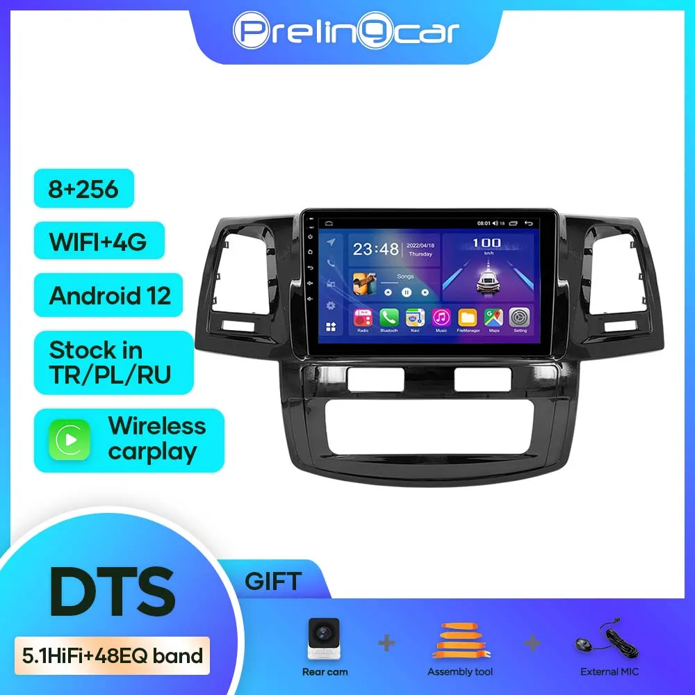 Prelingcar For Toyota Fortuner Hilux 2007-2015 Android 12 Car Monitor Carplay RDS GPS Built 2din Radio DVD Player 5.1HIFI DST
Prelingcar For Toyota Fortuner Hilux 2007-2015 Android 12 Car Monitor Carplay RDS GPS Built 2din Radio DVD Player 5.1HIFI DST