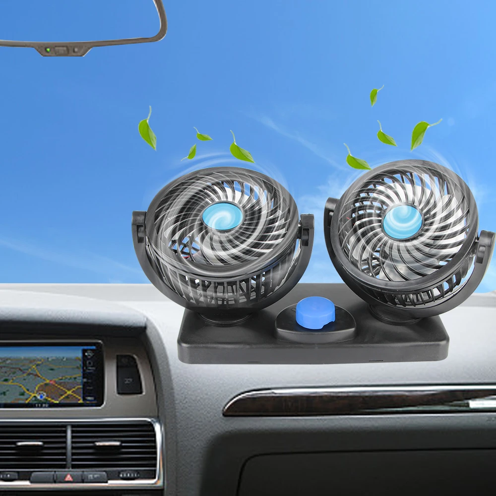 Adjustable Car Auto Air Cooling Dual Head Fan 12V/24V 360 Degree Rotating All-Round Low Noise Cooling Air Fan
Adjustable Car Auto Air Cooling Dual Head Fan 12V/24V 360 Degree Rotating All-Round Low Noise Cooling Air Fan