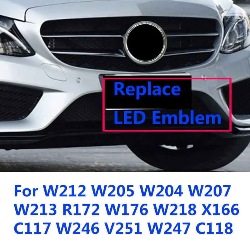 3D Car Grill Badge Light Hood Logo Grille Front Emblem W213 E C W205 W212 W204 CLA C117 CLS W218 A W176 W177 C118 GL X166 C63
3D Car Grill Badge Light Hood Logo Grille Front Emblem W213 E C W205 W212 W204 CLA C117 CLS W218 A W176 W177 C118 GL X166 C63
