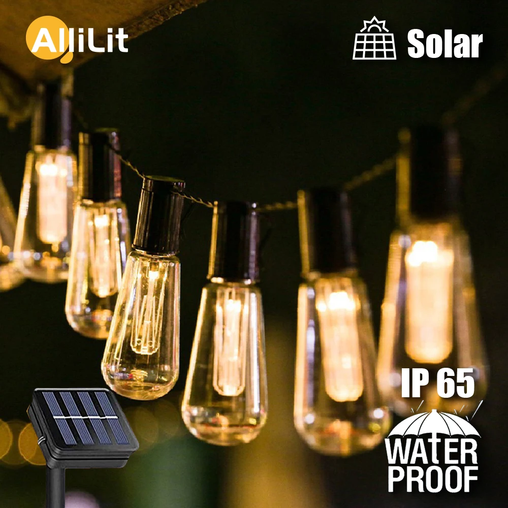 AlliLit Outdoor Solar String Lights LED IP65 Waterproof Bulb Retro Christmas Garland Garden Party Decoration Fairy Lamp
AlliLit Outdoor Solar String Lights LED IP65 Waterproof Bulb Retro Christmas Garland Garden Party Decoration Fairy Lamp
