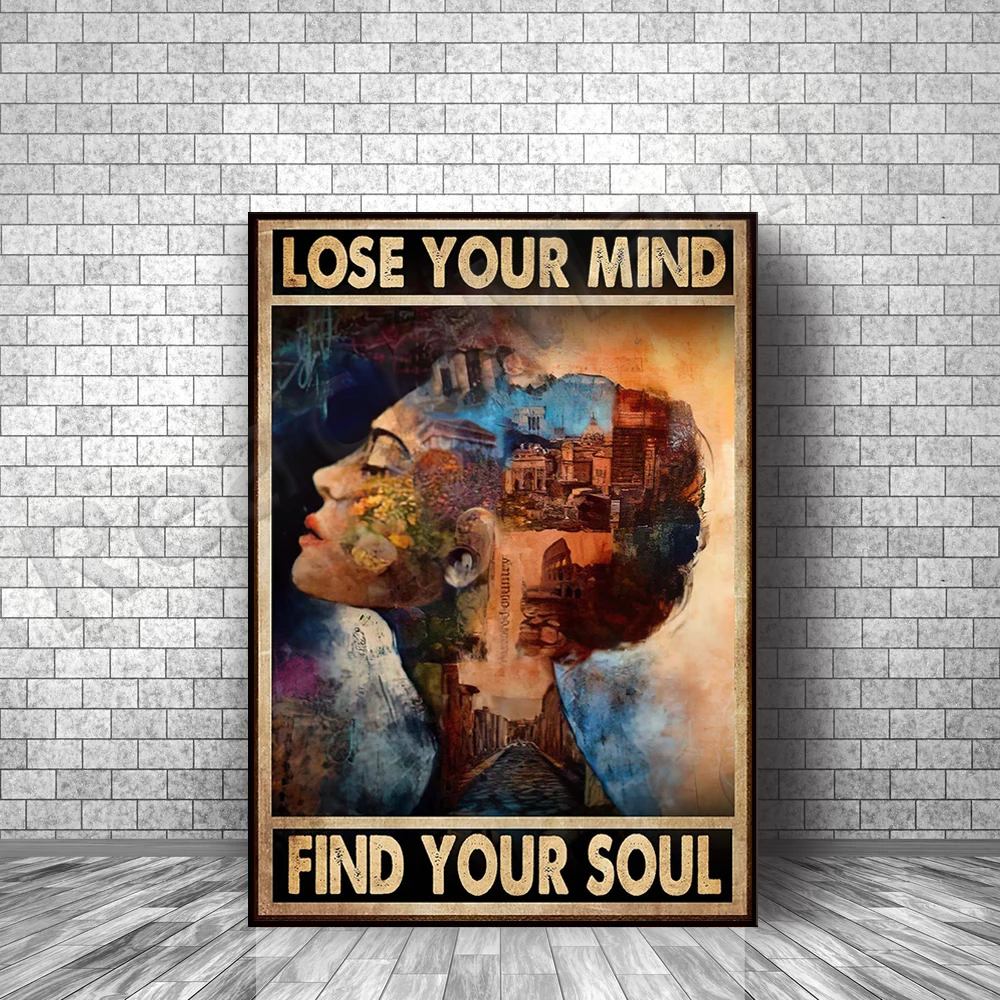 Винтажный постер с надписью «lost My Mind» и надписью «My Soul»
Винтажный постер с надписью «lost My Mind» и надписью «My Soul»