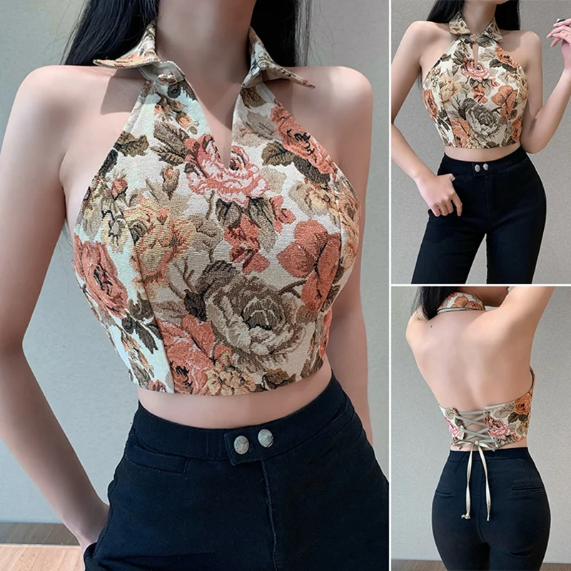 Women's Printed One-Shoulder Tibia Halter-Neck Solid Color Sleeveless Slim-Fit Small Vest Apricot
Women's Printed One-Shoulder Tibia Halter-Neck Solid Color Sleeveless Slim-Fit Small Vest Apricot