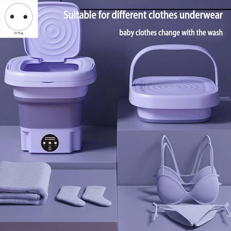 Portable Foldable Washing Machine With Spin Dryer Automatic Mini Underwear Sock Dormitory Washing Machine 8L
Portable Foldable Washing Machine With Spin Dryer Automatic Mini Underwear Sock Dormitory Washing Machine 8L