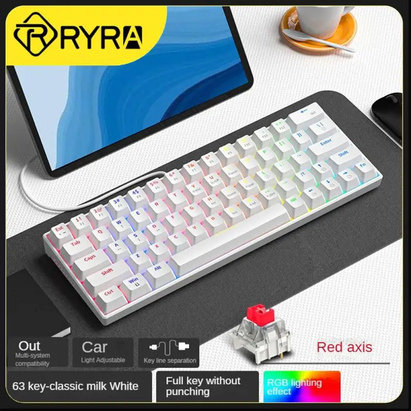 Spot 63-key Game Keyboard Mechanical Red Axis Wired Full Key Non-punching Electronic Competition Mechanical Keyboard Wholesale
Spot 63-key Game Keyboard Mechanical Red Axis Wired Full Key Non-punching Electronic Competition Mechanical Keyboard Wholesale
