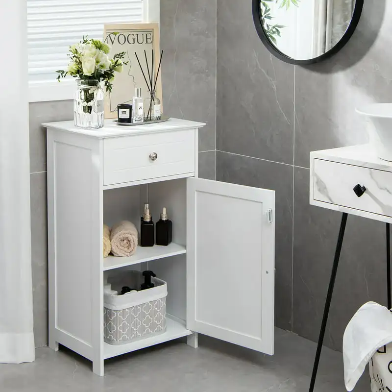Luxurious Bathroom Floor Storage Cabinet Organizer with Drawer and Shelf, Specifically Designed for Storing Towels and Keeping Y
Luxurious Bathroom Floor Storage Cabinet Organizer with Drawer and Shelf, Specifically Designed for Storing Towels and Keeping Y