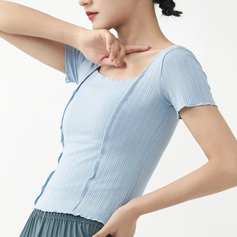 2022 Ballet Dance Tops Women Classical Dancewear Lyrical Dance Clothes Fairy Stage Costume Short Sleeve Practice Wear JL4417
2022 Ballet Dance Tops Women Classical Dancewear Lyrical Dance Clothes Fairy Stage Costume Short Sleeve Practice Wear JL4417