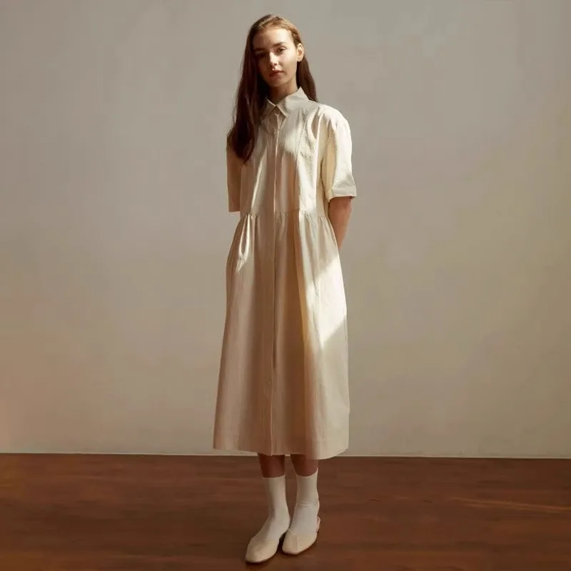 Women's Skirts Turndown Collar Minimalism Style Loose and Comfortable Dress High Quality Fabric Fashion Brand Solid Color Skirt
Women's Skirts Turndown Collar Minimalism Style Loose and Comfortable Dress High Quality Fabric Fashion Brand Solid Color Skirt