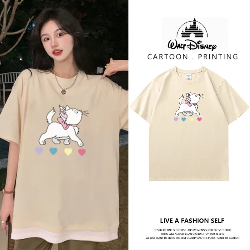 100 Cotton Disney Marie CatT T-shirt Women's Summer New Korean Bf Lazy Wind Sweet Age-reducing Short Sleeves
100 Cotton Disney Marie CatT T-shirt Women's Summer New Korean Bf Lazy Wind Sweet Age-reducing Short Sleeves