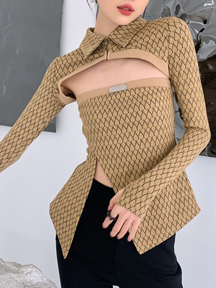 Y2k Gothic Irregular T-shirt Women Knitted Pullover +camis Tank Tops Streetwear Two Piece Tops Korean Style Tee Tops Y490
Y2k Gothic Irregular T-shirt Women Knitted Pullover +camis Tank Tops Streetwear Two Piece Tops Korean Style Tee Tops Y490