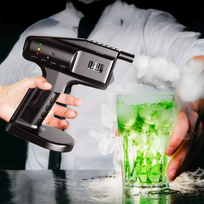 

Hand-Held Smoked Bubble Gun Bar Wine Mixer Smudging Machine Smoke Making Machine Cocktail Molecular Cuisine Bubble Machine