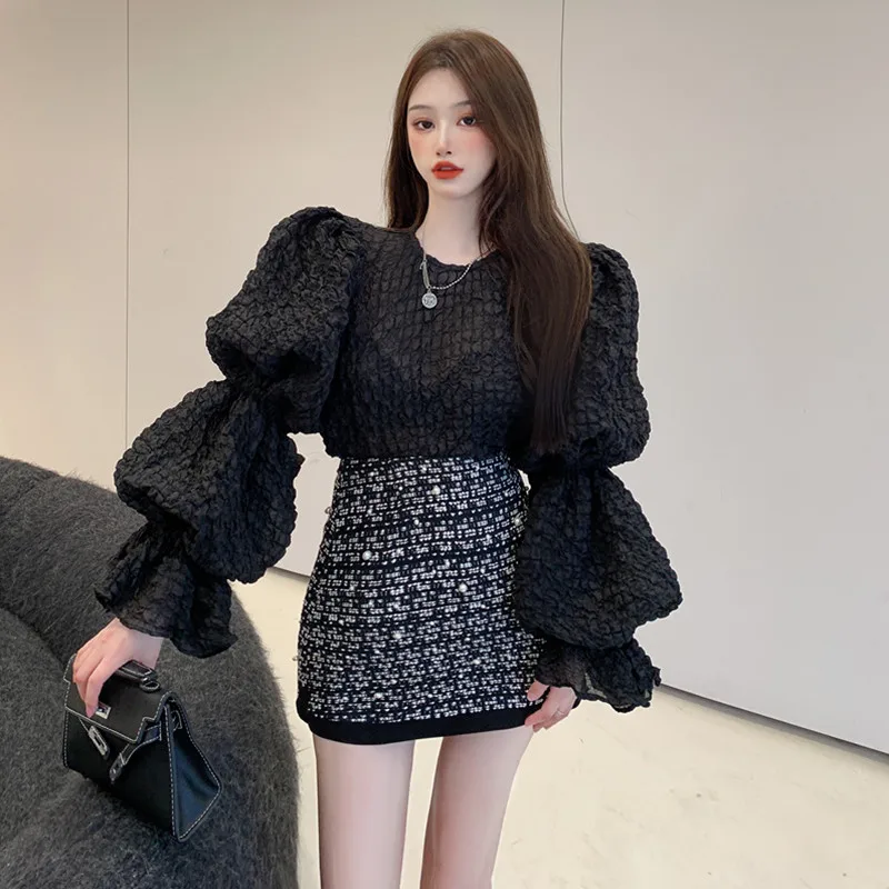 New Spring Lolita Fashion 2 Piece Skirt Sets Cute Girl Long Puff Sleeve Shirt Top&High Waist Mini Skirt Matching 2pc Dress Suits
New Spring Lolita Fashion 2 Piece Skirt Sets Cute Girl Long Puff Sleeve Shirt Top&High Waist Mini Skirt Matching 2pc Dress Suits