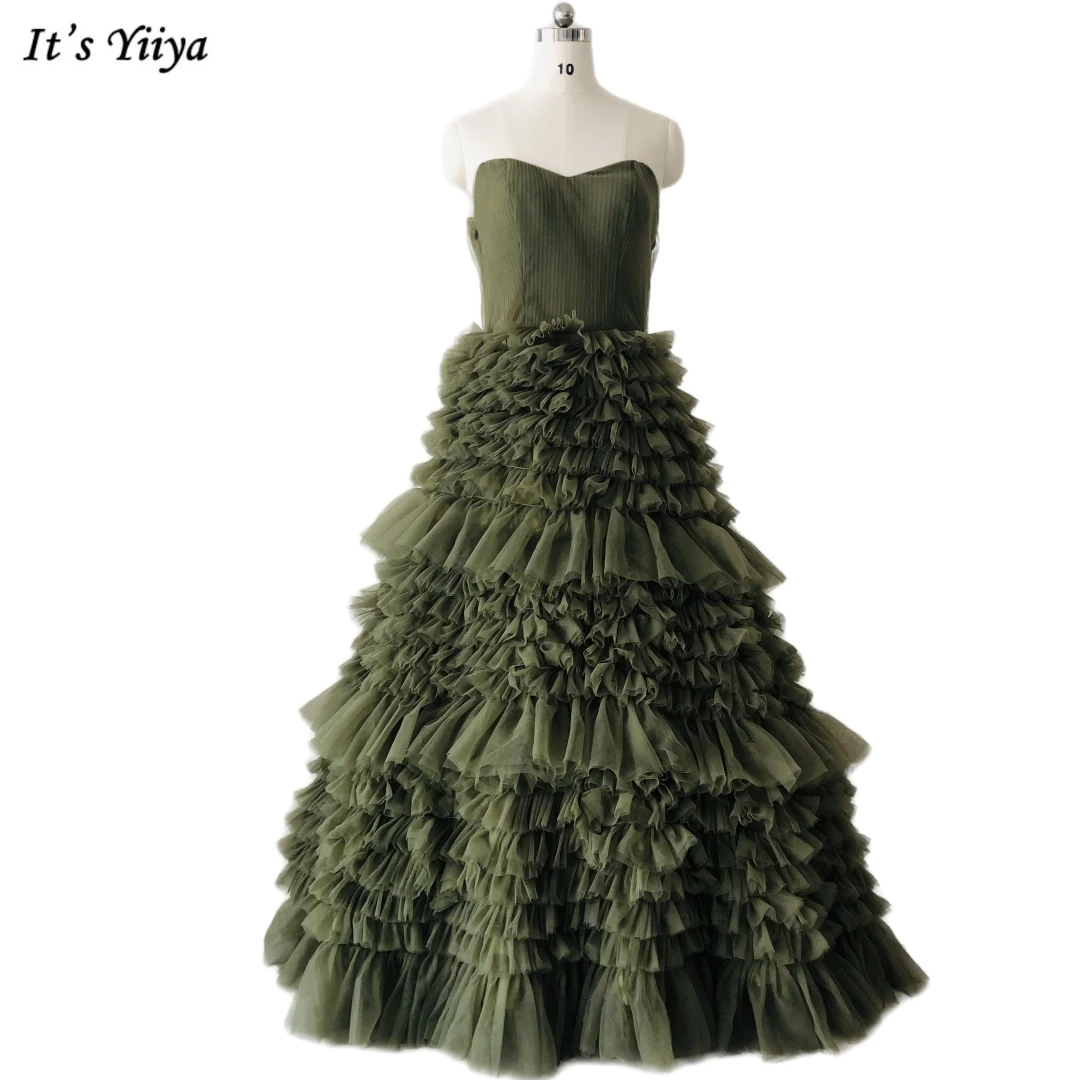 It's Yiiya Evening Dress Green Luxrious A-Line Floor Length Strapless Lace Up Plus size Tiered Woman Formal Party Gowns XC121
It's Yiiya Evening Dress Green Luxrious A-Line Floor Length Strapless Lace Up Plus size Tiered Woman Formal Party Gowns XC121
