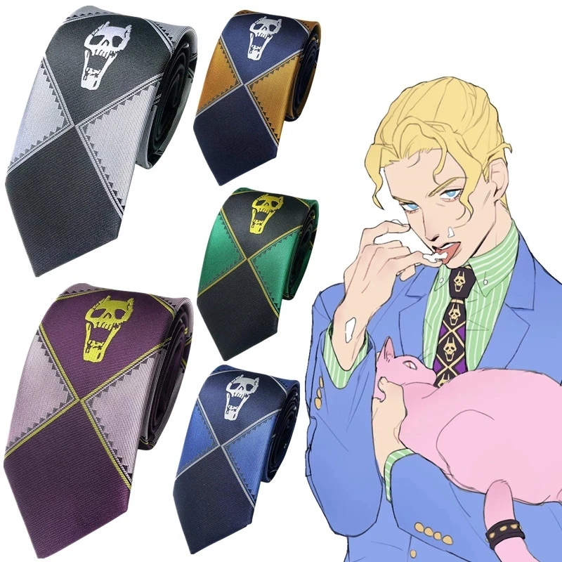 Anime JoJo Bizarre Adventure Necktie KILLER QUEEN Kira Yoshikage Skull Neck Tie Christmas Carnival Cosplay Accessories Gift
Anime JoJo Bizarre Adventure Necktie KILLER QUEEN Kira Yoshikage Skull Neck Tie Christmas Carnival Cosplay Accessories Gift