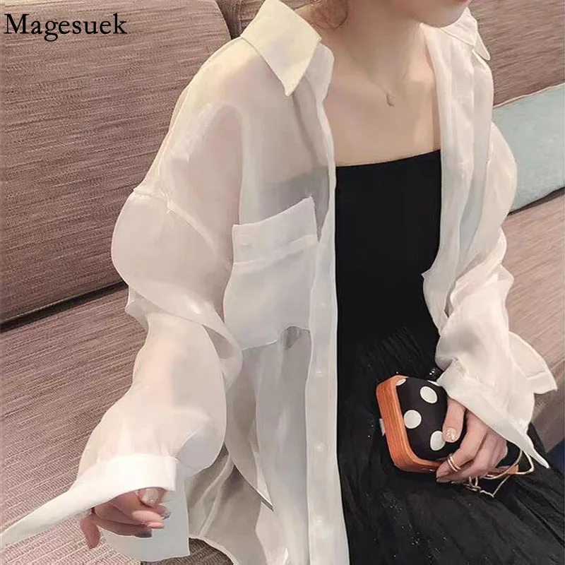 Korean Loose Sunscreen Button Up Shirts Blusas 2022 Summer Thin Sexy Women Tops Blouse Solid Lady Clothes Pullover Tops 21761
Korean Loose Sunscreen Button Up Shirts Blusas 2022 Summer Thin Sexy Women Tops Blouse Solid Lady Clothes Pullover Tops 21761