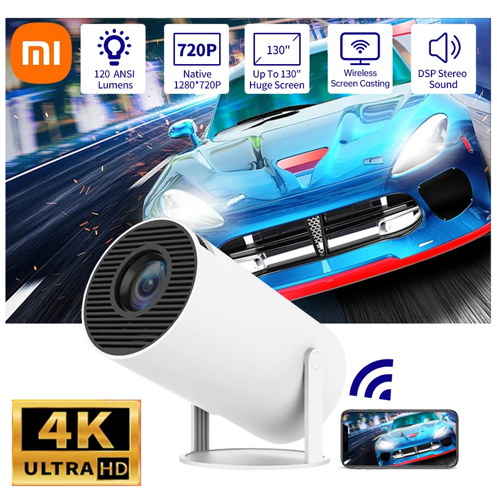 

HY300 Smart Projector Android 11.0 MINI Portable 5G WIFI Home Cinema 720P for SAMSUNG Apple Outdoor 1080P 4K Movie HDMI