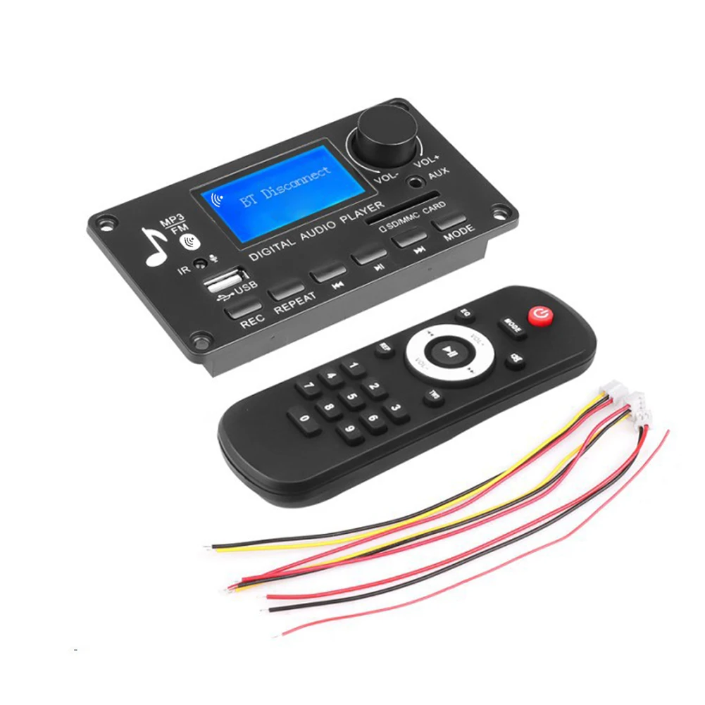 Mp3 Player Amplifier 12V WMA WAV Wireless Bluetooth 5.0 Decoder Board Audio Module USB FM TF Car Radio AUX Large Screen
Mp3 Player Amplifier 12V WMA WAV Wireless Bluetooth 5.0 Decoder Board Audio Module USB FM TF Car Radio AUX Large Screen