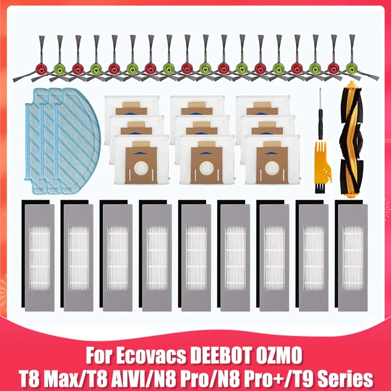 Accessory Kit Replacement For Ecovacs Deebot Ozmo T8 Max T8 AIVI T8 Series N8 Pro N8 Pro+ Robot Vacuum Cleaner
Accessory Kit Replacement For Ecovacs Deebot Ozmo T8 Max T8 AIVI T8 Series N8 Pro N8 Pro+ Robot Vacuum Cleaner