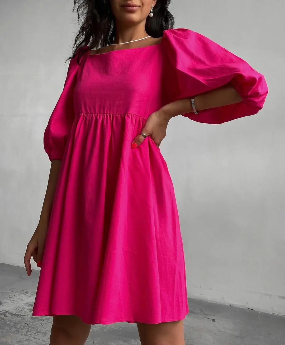 Women's Summer Dress Elegant Casual Dresses Puff Sleeve Ruffle A-line Mini Green Dress For Women 2022 New 2023 w2526
Women's Summer Dress Elegant Casual Dresses Puff Sleeve Ruffle A-line Mini Green Dress For Women 2022 New 2023 w2526