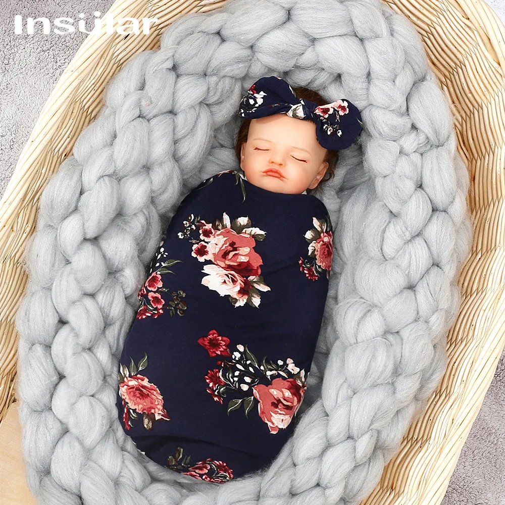 Insular Newborn Print Wrap Baby Cap Headband Three Piece Baby Print Wrap Baby Swaddle Set
Insular Newborn Print Wrap Baby Cap Headband Three Piece Baby Print Wrap Baby Swaddle Set
