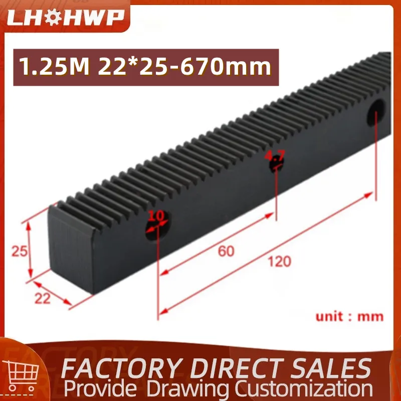 1pc 1.25mod 22*25 length 670mm 1.25 Modulus High Precision Zipper Helical Rack Straight Teeth Gear Rack CNC Engraving Machine
1pc 1.25mod 22*25 length 670mm 1.25 Modulus High Precision Zipper Helical Rack Straight Teeth Gear Rack CNC Engraving Machine