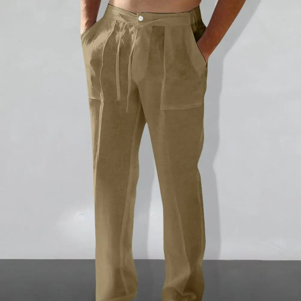 Men Trousers Popular Pure Color Mid Rise Trousers Pockets Mid Waist Beach Pants
Men Trousers Popular Pure Color Mid Rise Trousers Pockets Mid Waist Beach Pants