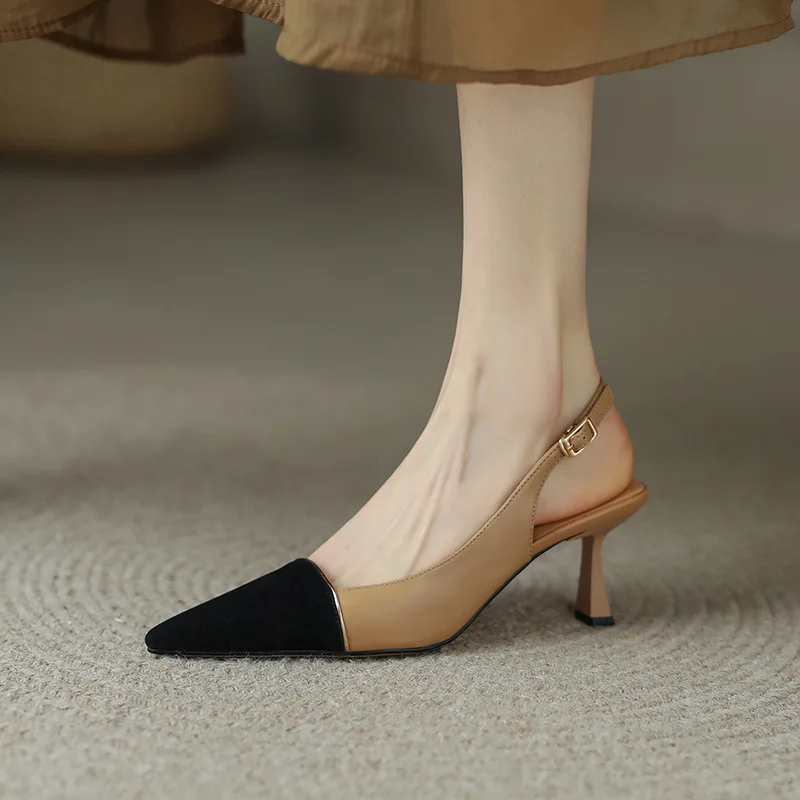 Сандалии женские на высоком каблуке 7 см, повседневная обувь с ремешком на щиколотке, с острым носком, цвет черный, 38 39
Сандалии женские на высоком каблуке 7 см, повседневная обувь с ремешком на щиколотке, с острым носком, цвет черный, 38 39