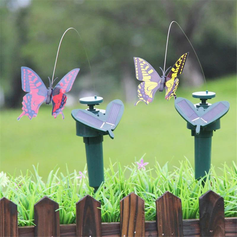 

Garden Decoration Solar Powered Dancing Fluttering Butterflies Flying Hummingbird Garden Outdoor Home Decoration Farmland