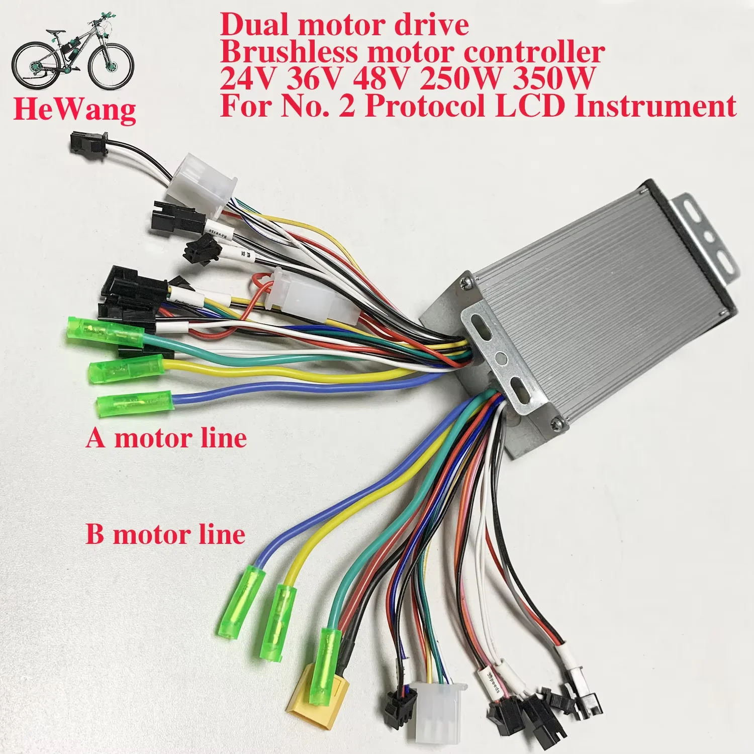 Двухканальный контроллер двигателя 24В/36В/48В 12 MOSFET 15А
Двухканальный контроллер двигателя 24В/36В/48В 12 MOSFET 15А