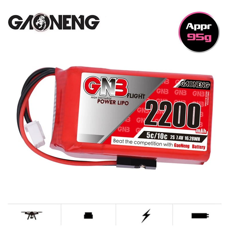 2 шт./компл. GNB 5C/10C Lipo Аккумулятор 7,4 В 2S 2200 мАч с разъемом JR для передатчика TX пульта дистанционного управления RC Rarts
2 шт./компл. GNB 5C/10C Lipo Аккумулятор 7,4 В 2S 2200 мАч с разъемом JR для передатчика TX пульта дистанционного управления RC Rarts