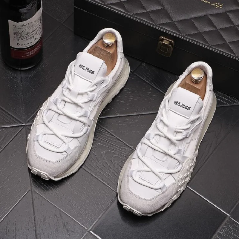 Men Little White Shoes Leather Fashion Cor Matching Non-Slip Casual All-match Breathle Male Board Shoes Dh5
Men Little White Shoes Leather Fashion Cor Matching Non-Slip Casual All-match Breathle Male Board Shoes Dh5
