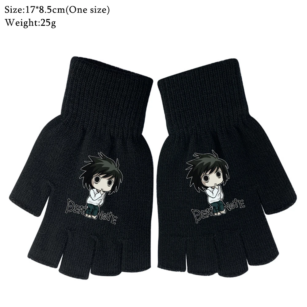 Аниме Death Note мультфильм вязаные перчатки на полпальца мальчик девочка Осень Зима теплые унисекс черные Косплей модные варежки подарок Otaku
Аниме Death Note мультфильм вязаные перчатки на полпальца мальчик девочка Осень Зима теплые унисекс черные Косплей модные варежки подарок Otaku