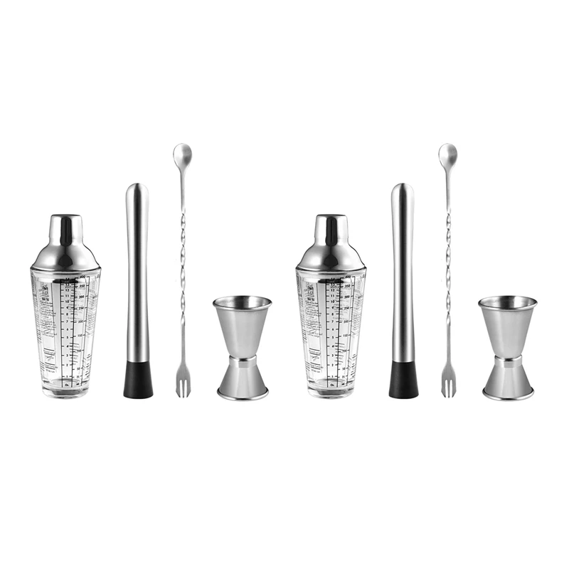 2X Cocktail Shaker Set Transparent Scale Bar Shakers Cup Wine Mixing Fruit Juice Cup Water Bottle Bartender Tools 
2X Cocktail Shaker Set Transparent Scale Bar Shakers Cup Wine Mixing Fruit Juice Cup Water Bottle Bartender Tools