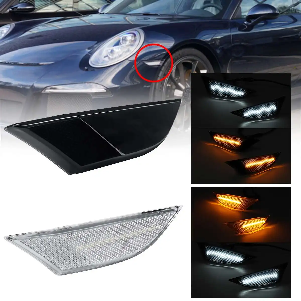 2pcs LED Side Marker Indicator Blinker Signal Lamp Turn Signal Light For Porsche Boxster Roadster 981 Chassis 2013-2016
2pcs LED Side Marker Indicator Blinker Signal Lamp Turn Signal Light For Porsche Boxster Roadster 981 Chassis 2013-2016