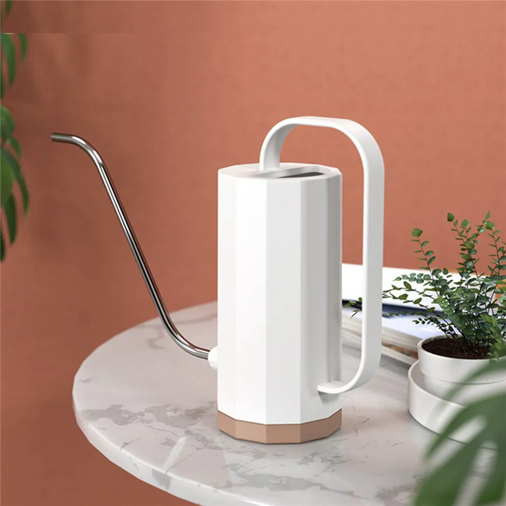 

1.2L Gardening Watering Can Flower Potted Watering Can Long Mouth Stainless Steel Curved Mouth Watering Can