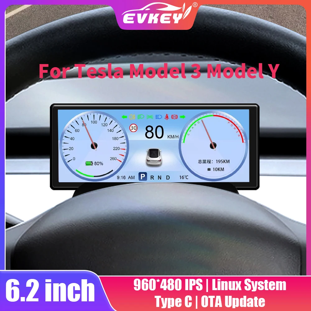 EVKEY 6.2inch For Tesla Aaccessories Model 3 Y HUD Digital Dashboard Heads Up Display with OTA for Tesla HUD Accessories
EVKEY 6.2inch For Tesla Aaccessories Model 3 Y HUD Digital Dashboard Heads Up Display with OTA for Tesla HUD Accessories