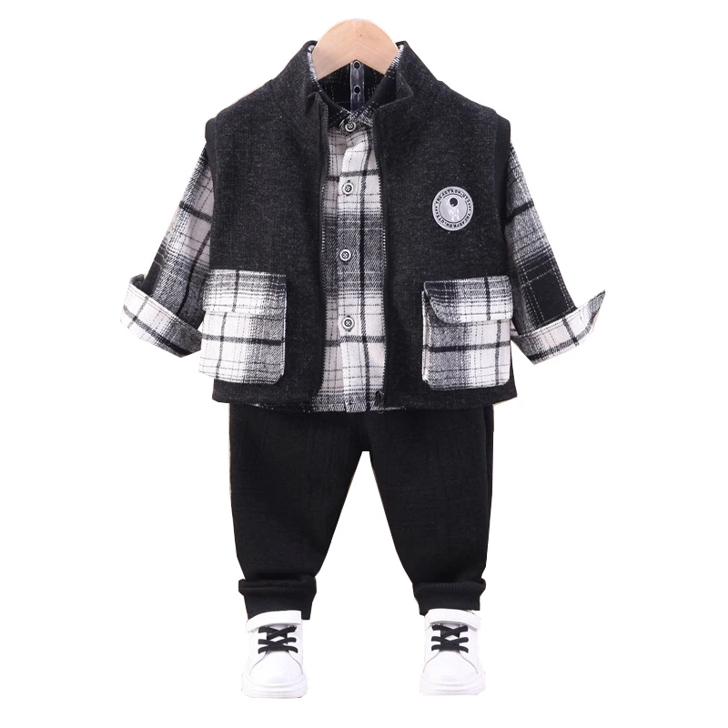 New 3pcs Clothing Set Baby Kids Shirt+vest +pants Clothes Boy Sets Cotton Autumn Winter Suits Kid Fashion Clothes 2022
New 3pcs Clothing Set Baby Kids Shirt+vest +pants Clothes Boy Sets Cotton Autumn Winter Suits Kid Fashion Clothes 2022