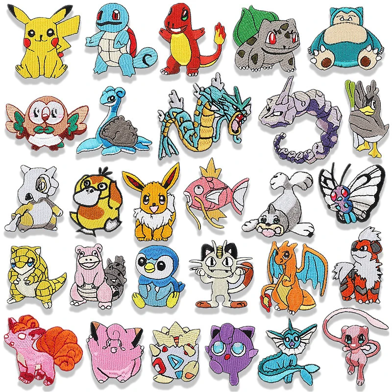Pokemon 1 Pcs Pikachu Psyduck 30 Style Iron on Patch Embroidered Clothes Patches Cartoon for Kid Cloth Stickers Garment Applique
Pokemon 1 Pcs Pikachu Psyduck 30 Style Iron on Patch Embroidered Clothes Patches Cartoon for Kid Cloth Stickers Garment Applique