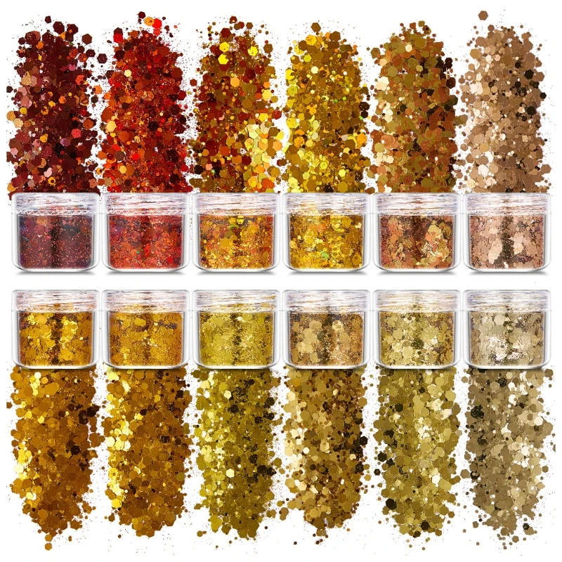 Thick Glitter 12 Colors Cosmetic Holographic Glitter Film Suitable for Nail Face
Thick Glitter 12 Colors Cosmetic Holographic Glitter Film Suitable for Nail Face