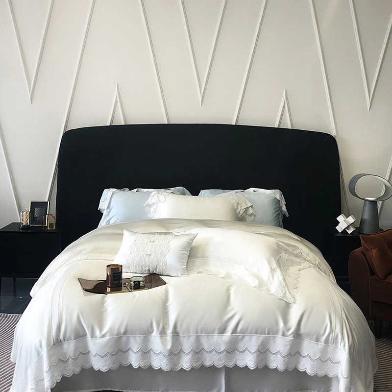 800TC Eucalyptus Lyocell Soft Silky Princess Bedding Set Pure Color Ruffles Queen King Size Duvet Cover Set Bed Sheet Pillowcase
800TC Eucalyptus Lyocell Soft Silky Princess Bedding Set Pure Color Ruffles Queen King Size Duvet Cover Set Bed Sheet Pillowcase
