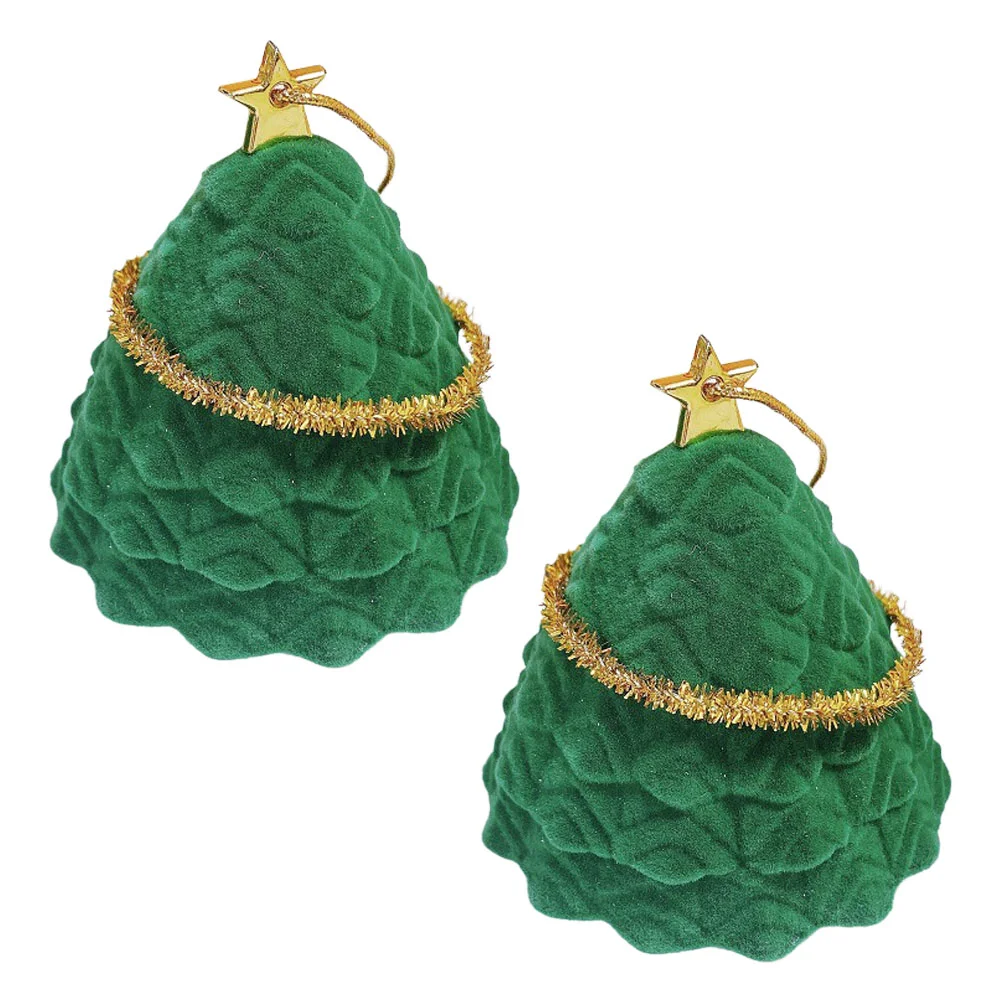 2PCS Xmas Tree Ring Box Lovely Xmas Tree Ear Studs Storage Box Xmas Gift Box
2PCS Xmas Tree Ring Box Lovely Xmas Tree Ear Studs Storage Box Xmas Gift Box