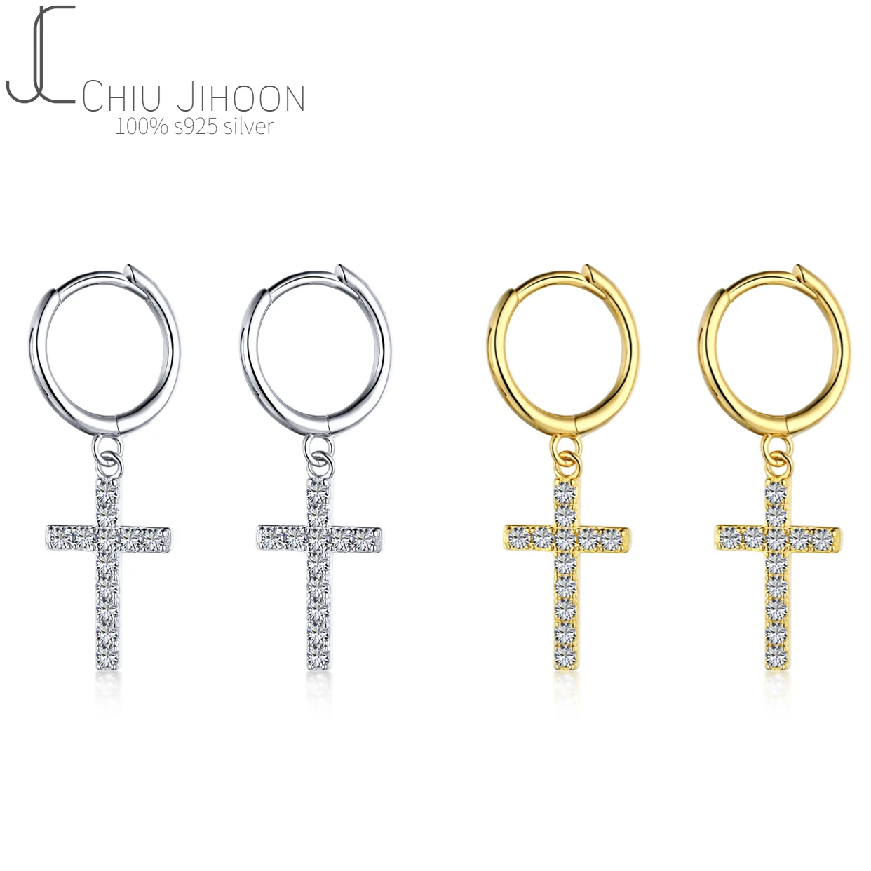 S925 Sterling Silver Hypoallergenic Not Fade Zircon Cross Stud Earrings Creative Women 18K Gold Plated Earrings Jewelry Gifts
S925 Sterling Silver Hypoallergenic Not Fade Zircon Cross Stud Earrings Creative Women 18K Gold Plated Earrings Jewelry Gifts
