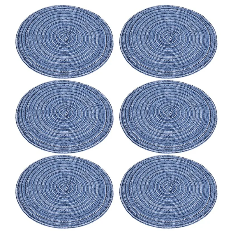 

6Pcs Pot Trivets Large Braided Woven Trivet Coaster, Cotton Thread Weave Cup Coaster Hot Pot Dish Trivet Pad Mat