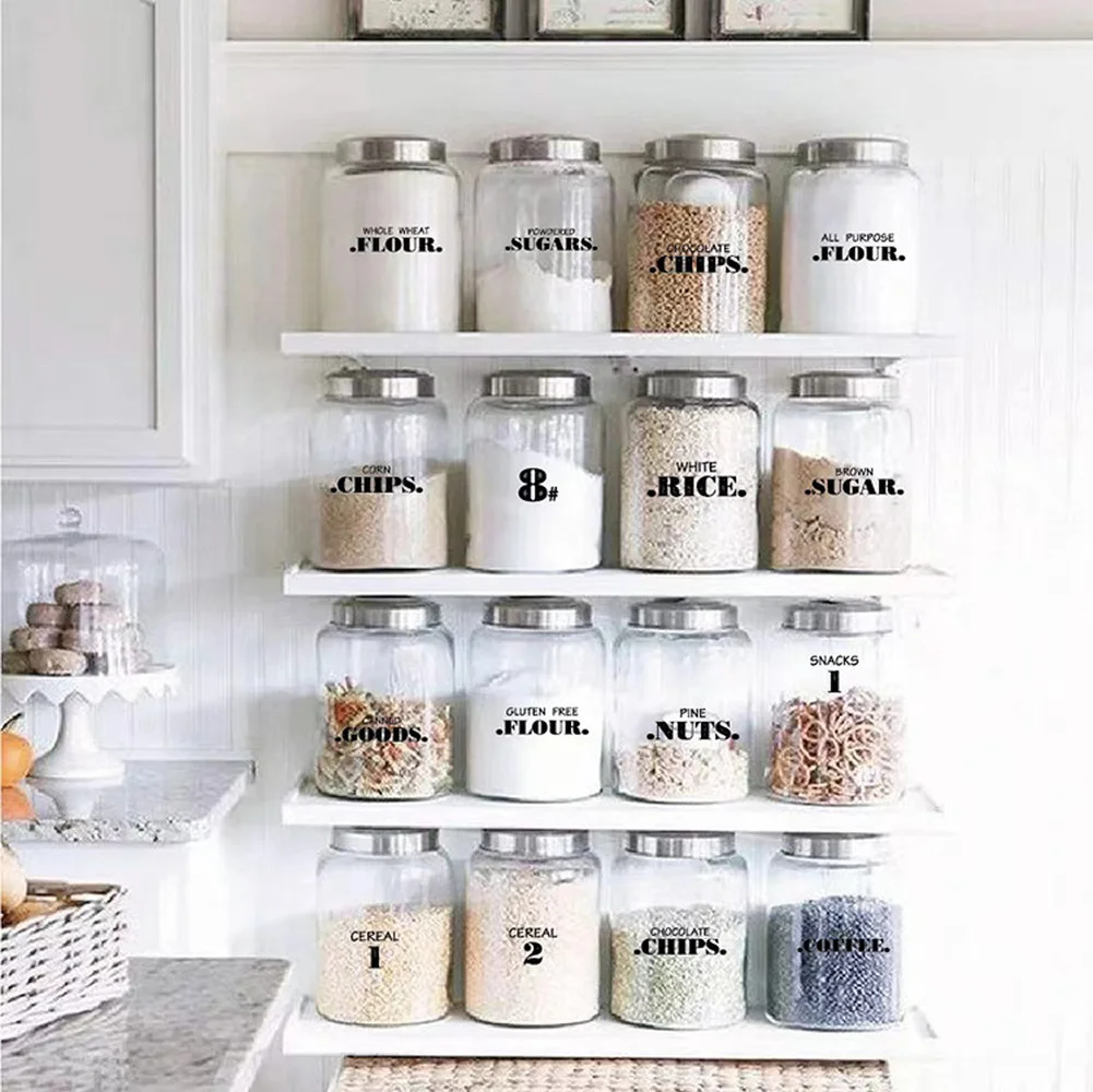 6Sheets Pantry Label Printed Home Containers Jars Bottles Tags Waterproof Transparent Self-Adhesive Kitchen Food Label Stickers
6Sheets Pantry Label Printed Home Containers Jars Bottles Tags Waterproof Transparent Self-Adhesive Kitchen Food Label Stickers