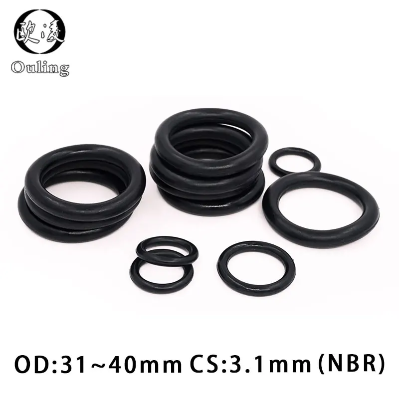 20PCS/lot Rubber Ring CS3.1mm NBR Sealing O-Ring OD31/32/33/34/35/36/37/38/39/40mm O Ring Seal Nitrile Gasket Rings Washer
20PCS/lot Rubber Ring CS3.1mm NBR Sealing O-Ring OD31/32/33/34/35/36/37/38/39/40mm O Ring Seal Nitrile Gasket Rings Washer