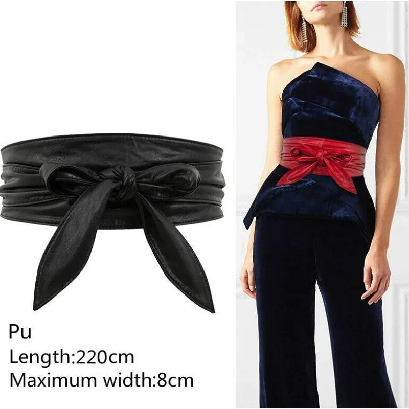 Fashion New PU Bow Tie Ladies Belts Clothing Accessories Dresses Decorative Wide Belts
Fashion New PU Bow Tie Ladies Belts Clothing Accessories Dresses Decorative Wide Belts