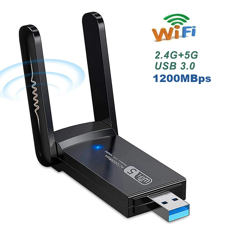 USB Wi-Fi адаптер 1200 Мбит/с 5 8 ГГц 2 4 | Компьютеры и офис