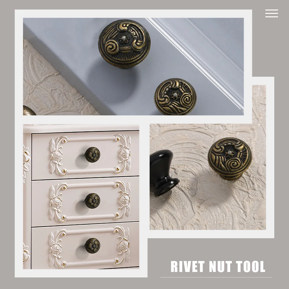 6 Pcs Delicate Cabinet Knob Hanging Drawers Closet Black Metal Cupboard Furniture Pull Handle Rivet Nut Tool Handles
6 Pcs Delicate Cabinet Knob Hanging Drawers Closet Black Metal Cupboard Furniture Pull Handle Rivet Nut Tool Handles