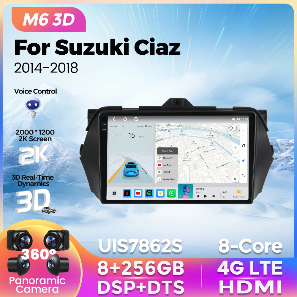M6 Pro 3D Android 12 Автомагнитола 2Din 8G+256G Для Сузуки Alivio Ciaz 2014 - 2018 Навигация GPS Мультимедиа Видео Плеер 2000*1200 QLED
M6 Pro 3D Android 12 Автомагнитола 2Din 8G+256G Для Сузуки Alivio Ciaz 2014 - 2018 Навигация GPS Мультимедиа Видео Плеер 2000*1200 QLED