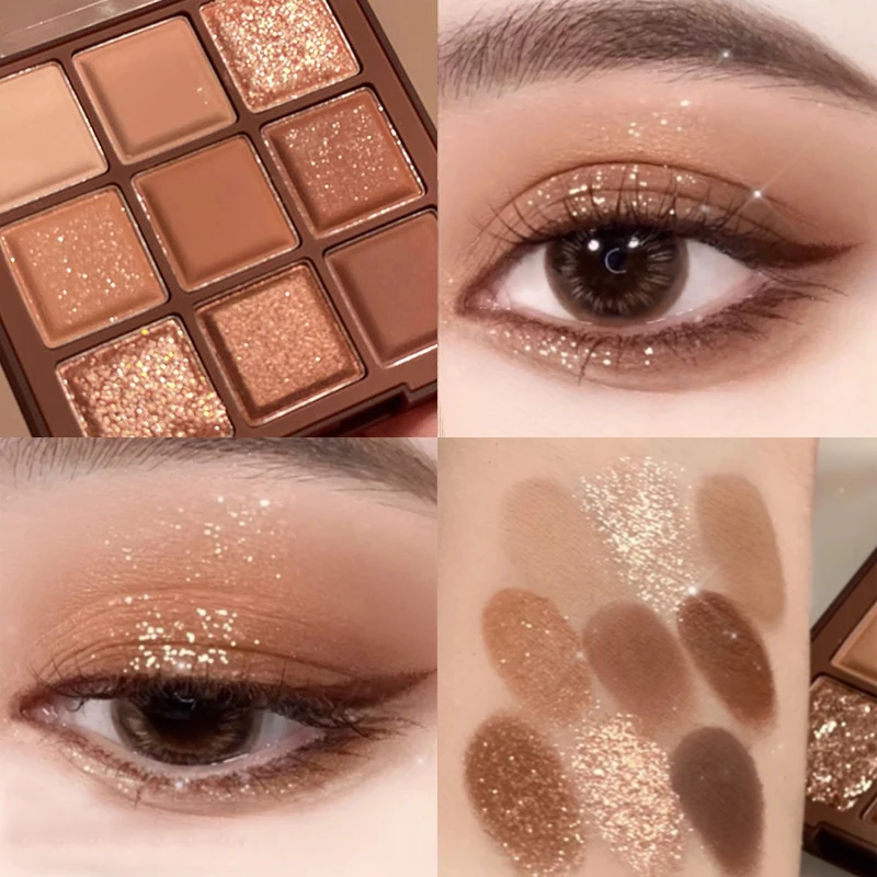 9 Colors Eyeshadow Palette Caramel Brown Pearly Matte Earth Color Glitter Eyeshadow Pallete Lasting Charming Eye Makeup Cosmetic
9 Colors Eyeshadow Palette Caramel Brown Pearly Matte Earth Color Glitter Eyeshadow Pallete Lasting Charming Eye Makeup Cosmetic